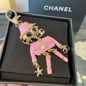Chanel Pink Robot Bag Charm